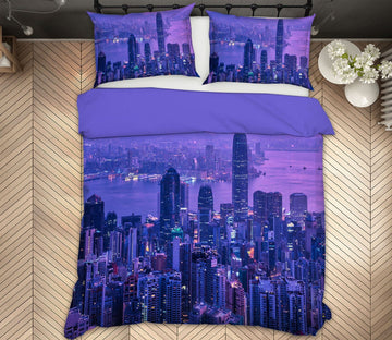 3D Hazy City 2119 Marco Carmassi Bedding Bed Pillowcases Quilt Quiet Covers AJ Creativity Home 