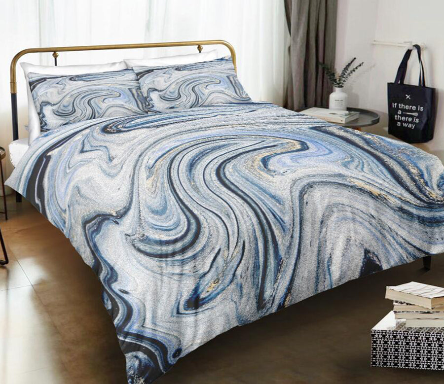 3D Grey Marble Pattern 6105 Bed Pillowcases Quilt