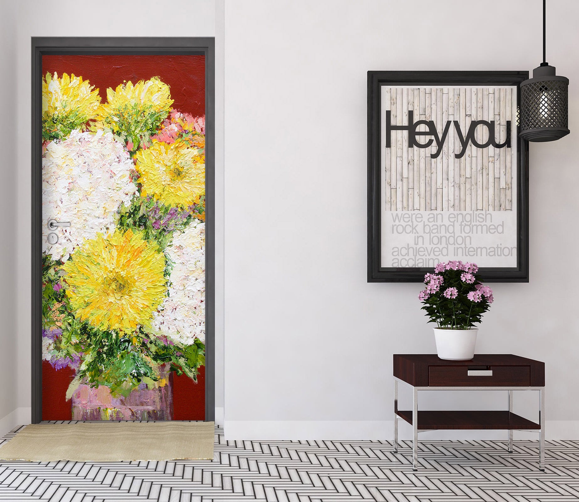 3D Daisy Vase Painting 93137 Allan P. Friedlander Door Mural