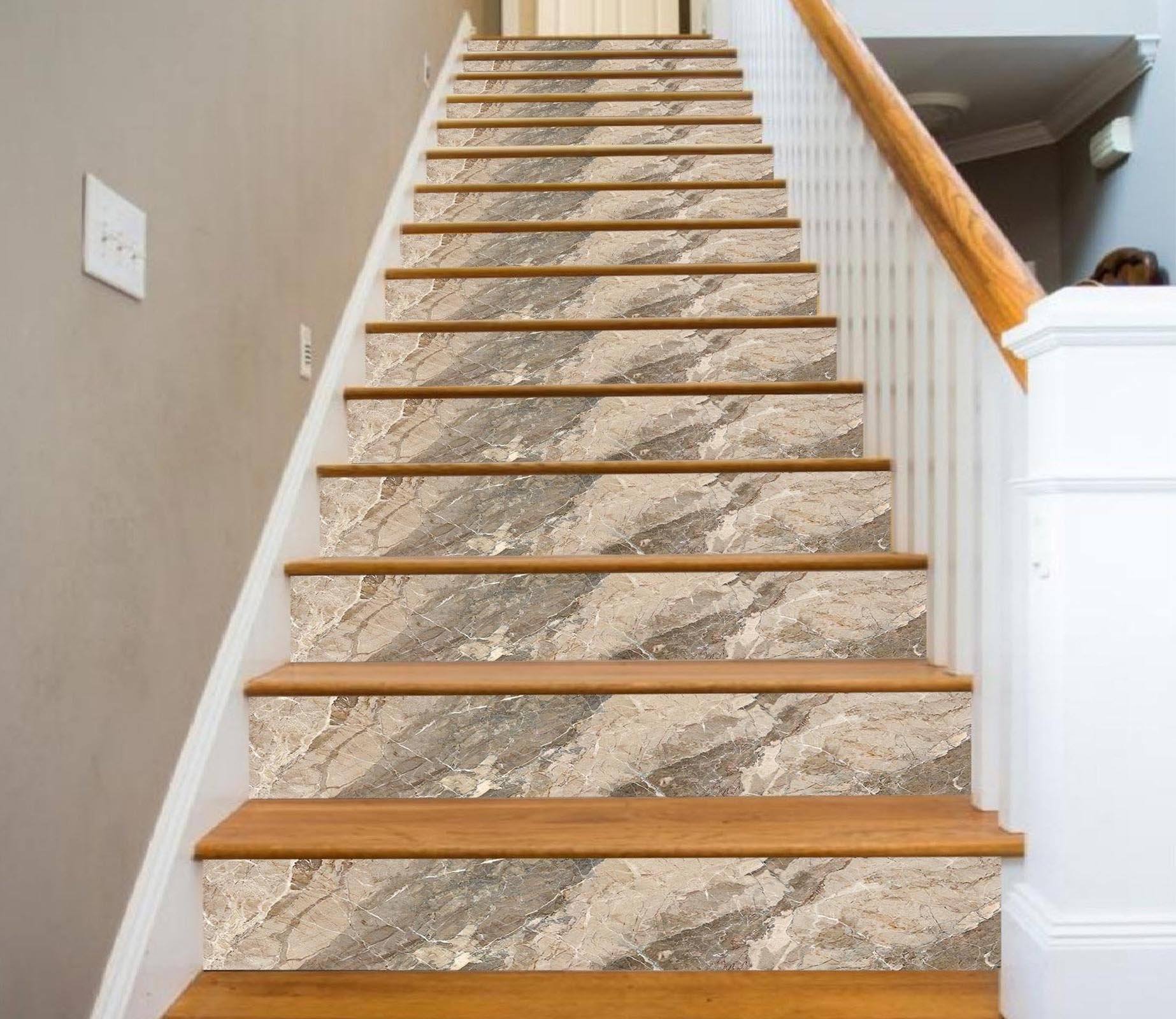 3D Natural Rock 6532 Marble Tile Texture Stair Risers Wallpaper AJ Wallpaper 