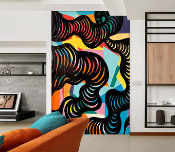 3D Triangle Circle 1294 Jacqueline Reynoso Wall Mural Wall Murals