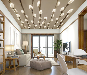 3D White Shoots 2556 Assaf Frank Ceiling Wallpaper Murals