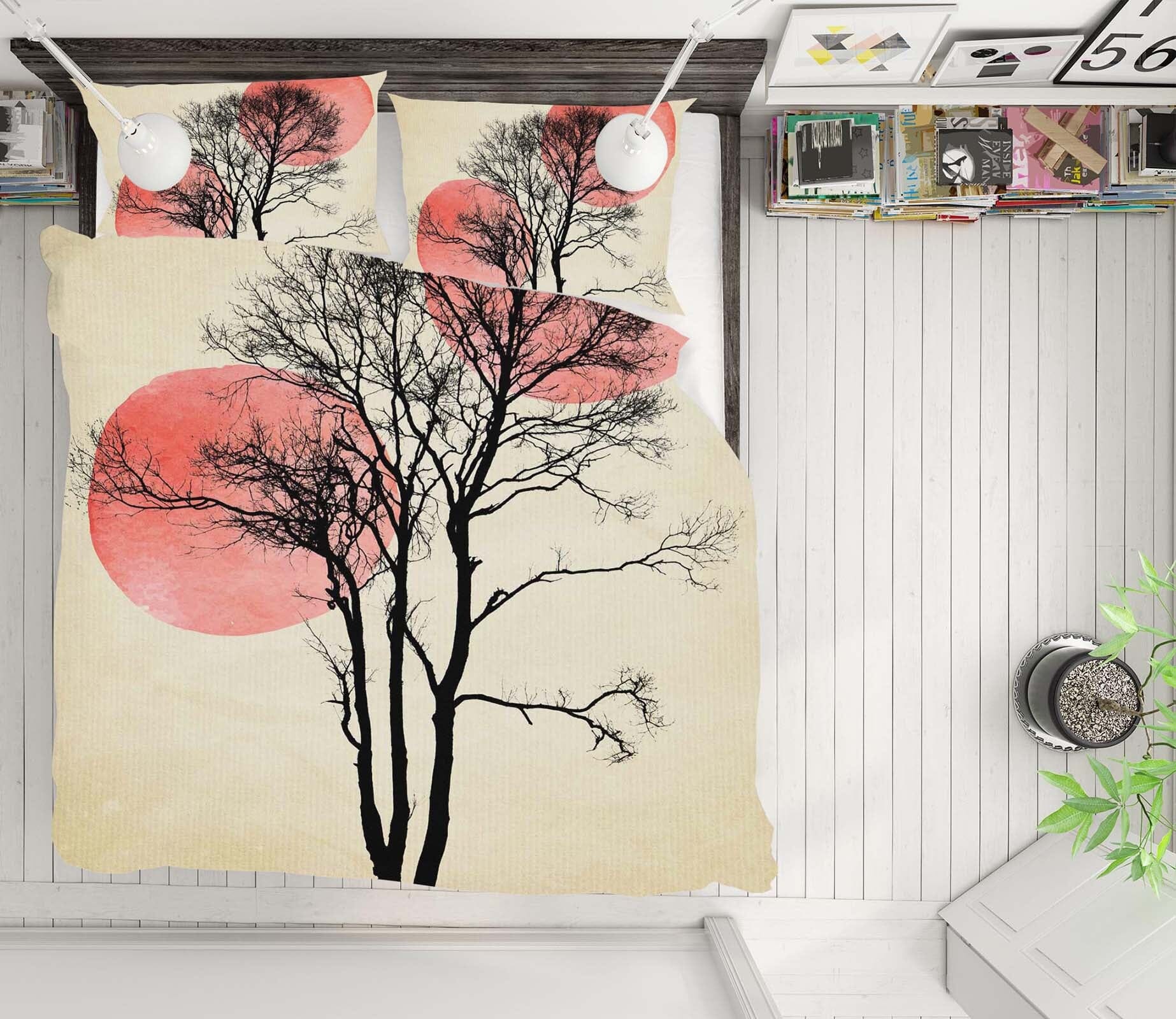 3D Moon Hiding 2011 Boris Draschoff Bedding Bed Pillowcases Quilt Quiet Covers AJ Creativity Home 