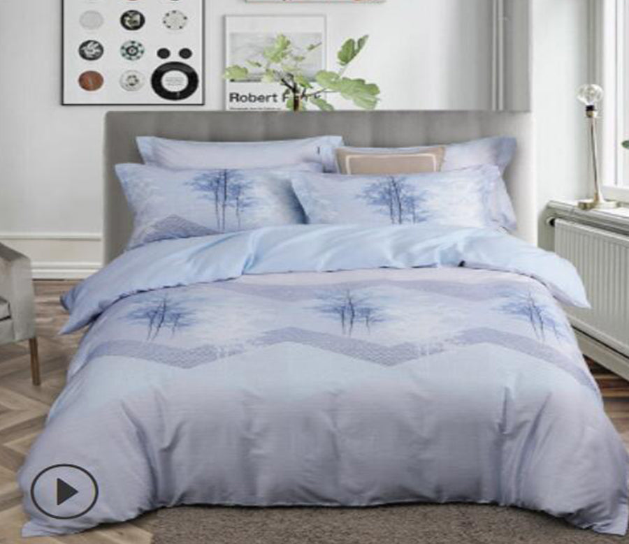 3D Light Blue Tree 20153 Bed Pillowcases Quilt