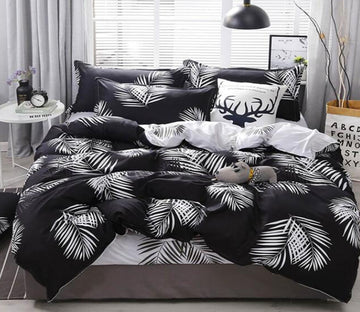 3D Black And White 7154 Bed Pillowcases Quilt