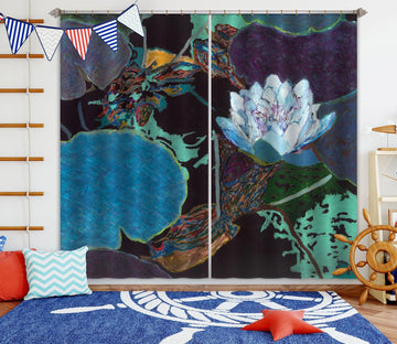3D Water Lily 223 Allan P. Friedlander Curtain Curtains Drapes Curtains AJ Creativity Home 