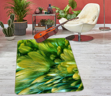 3D Green Leaves 30102 Non Slip Rug Mat