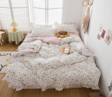 3D Pink Floral 40316 Bed Pillowcases Quilt