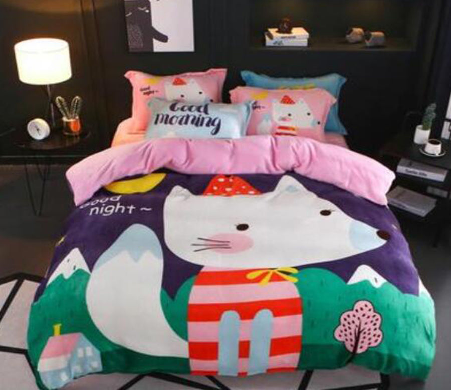 3D Cartoon Mouse 17014 Bed Pillowcases Quilt