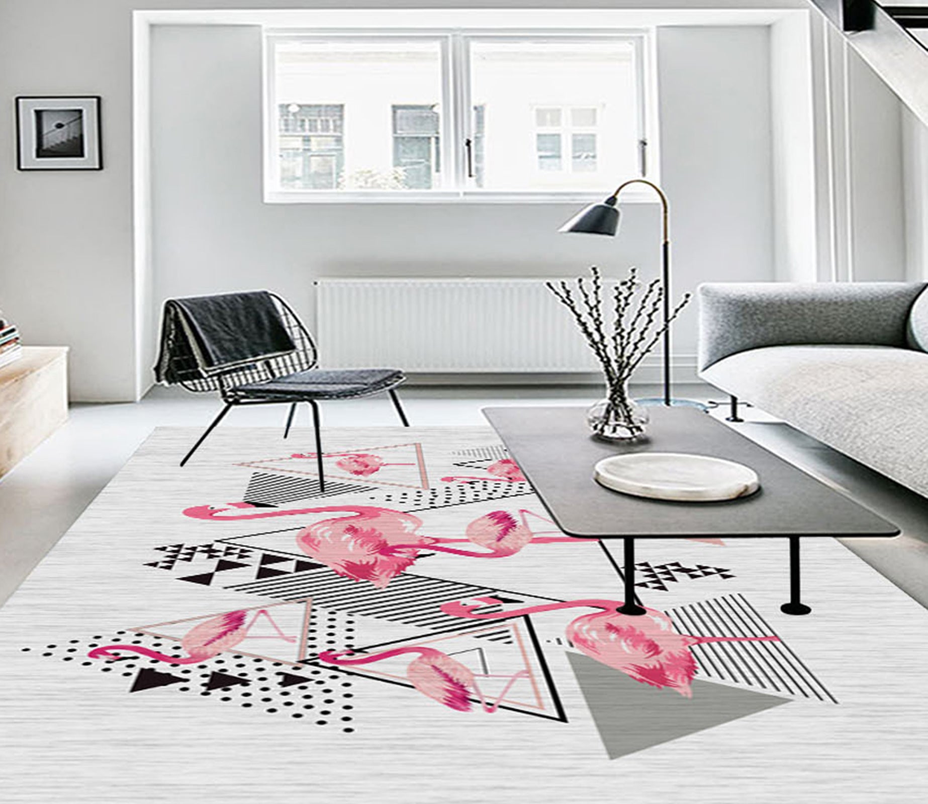 3D Pink Flamingo WG483 Non Slip Rug Mat Mat AJ Creativity Home 