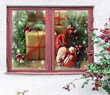3D Christmas Gift 42196 Christmas Window Film Print Sticker Cling Stained Glass Xmas