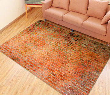 3D Red Brick Wall Pattern 31011 Non Slip Rug Mat
