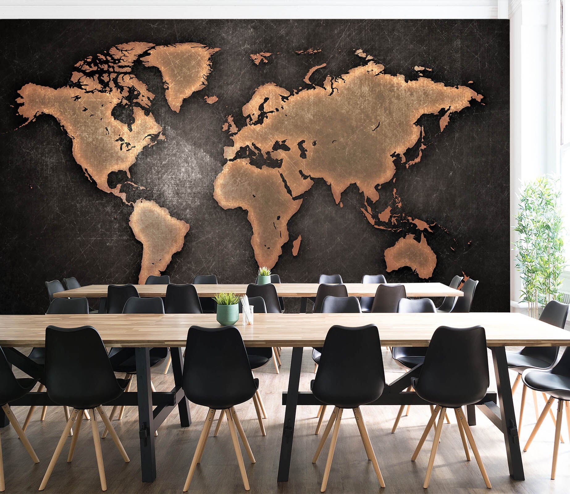 3D Gold Pattern 2005 World Map Wall Murals Wallpaper AJ Wallpaper 2 