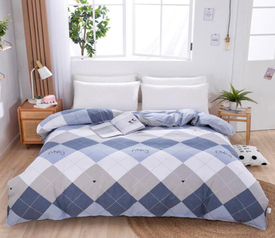 3D Grey Diamond 2069 Bed Pillowcases Quilt