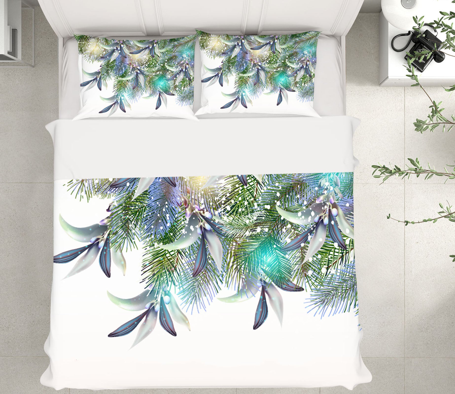 3D Leaves 15024 Bed Pillowcases Quilt