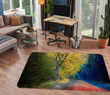 3D Trees Street 35093 Non Slip Rug Mat
