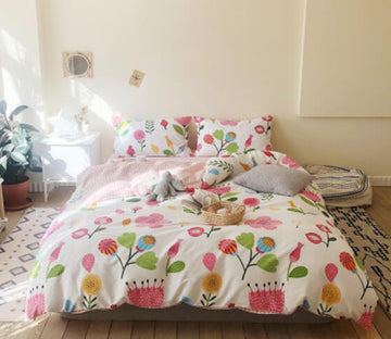 3D Pink Flowerpot 30059 Bed Pillowcases Quilt