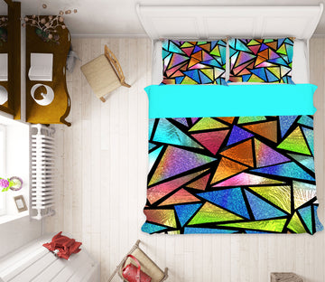 3D Triangle Block 14077 Bed Pillowcases Quilt