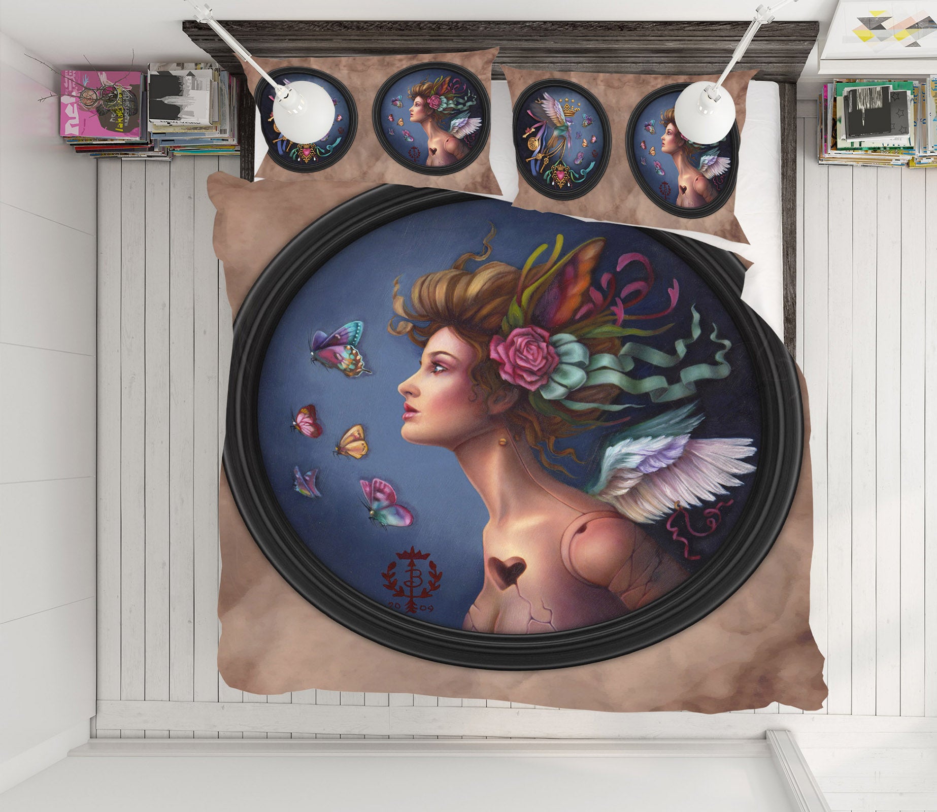 3D Butterfly Fairy 8857 Brigid Ashwood Bedding Bed Pillowcases Quilt Cover Duvet Cover