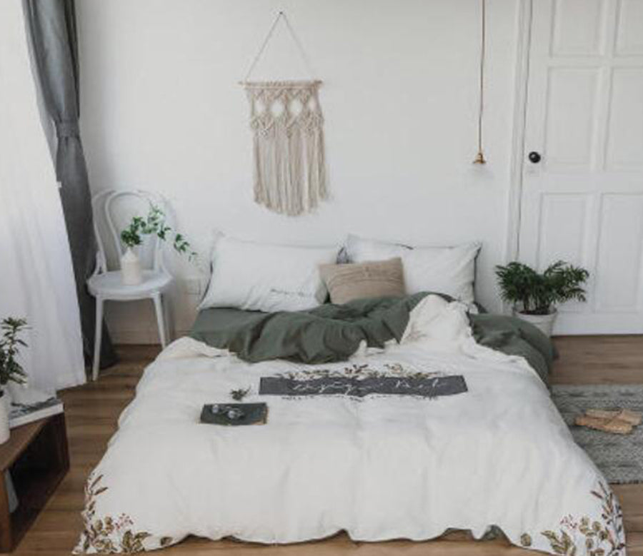 3D White Dark Gray 16083 Bed Pillowcases Quilt