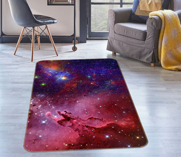 3D Red Starry Sky 27001 Non Slip Rug Mat