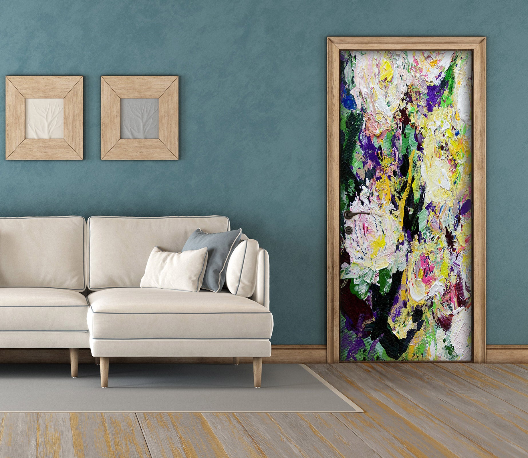 3D Flower Oil Painting 93217 Allan P. Friedlander Door Mural