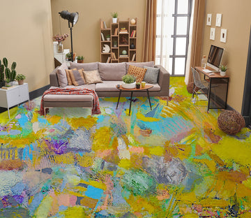 3D Yellow-Green Pigment 9508 Allan P. Friedlander Floor Mural