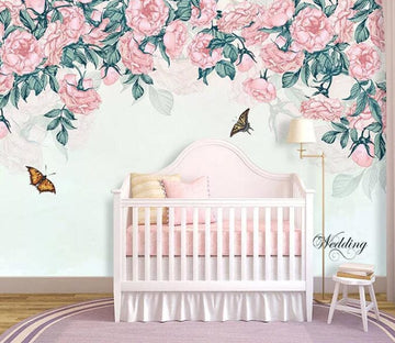 3D Flower Butterfly 1463 Wall Murals Wallpaper AJ Wallpaper 2 