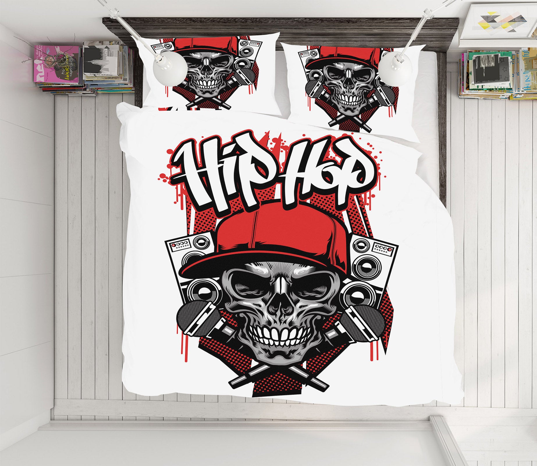 3D Skeleton 61075 Bed Pillowcases Quilt