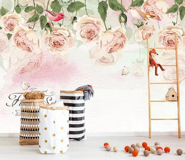 3D Pink Flowers 068 Wall Murals Wallpaper AJ Wallpaper 2 