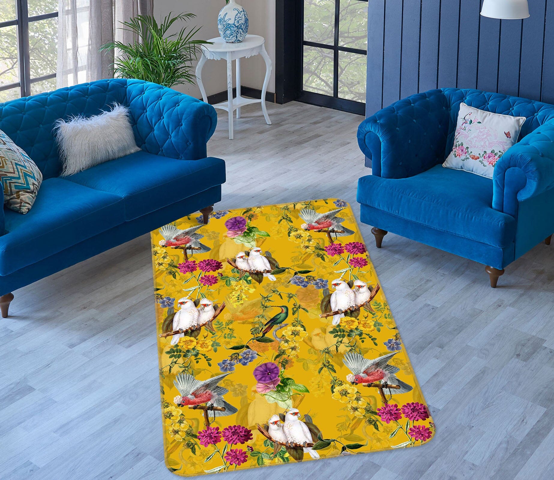 3D Wood Bird 185 Uta Naumann Rug Non Slip Rug Mat Mat AJ Creativity Home 
