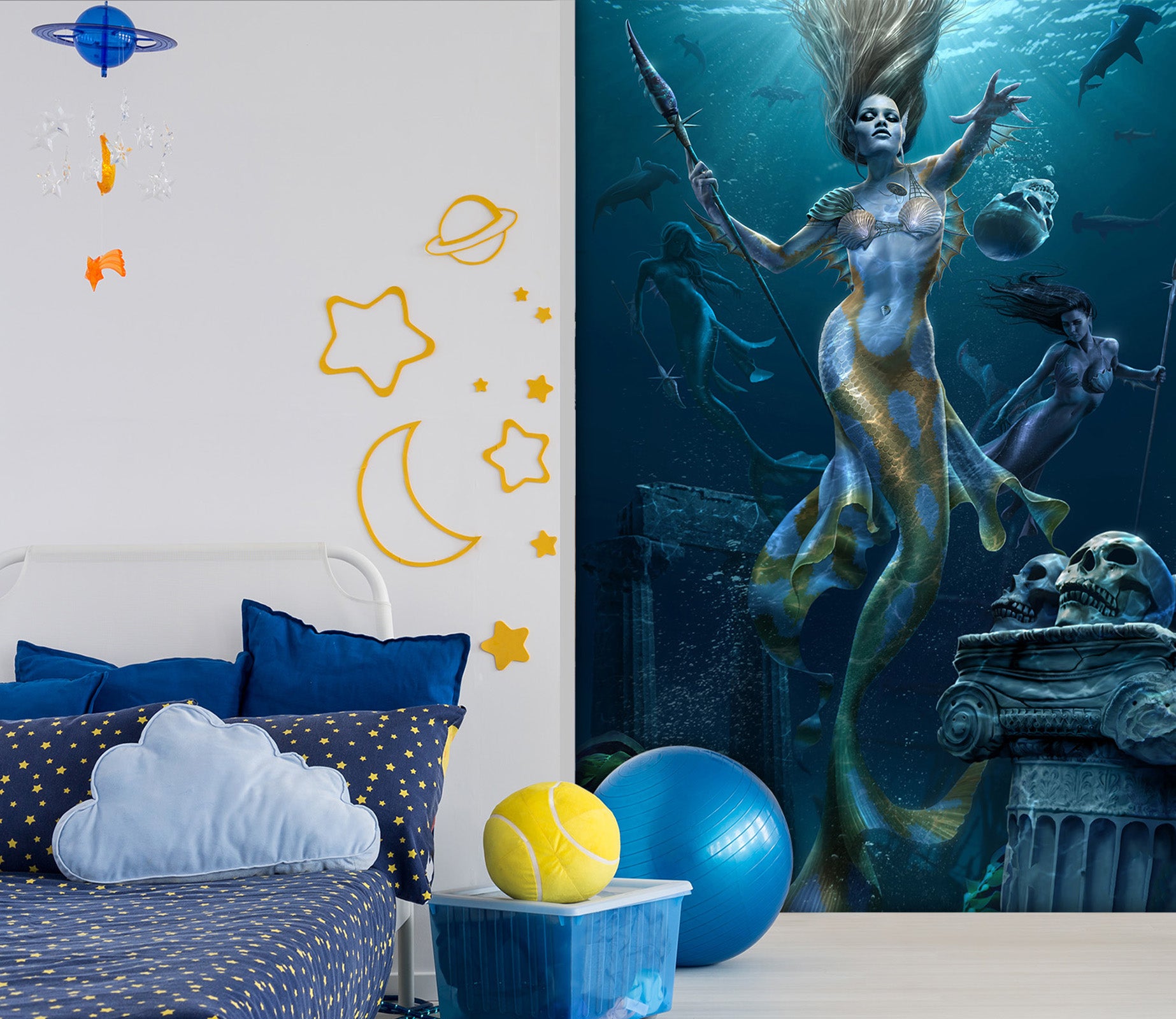 3D Mermaid 5038 Tom Wood Wall Mural Wall Murals
