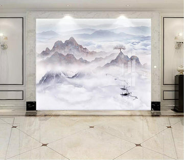 3D Misty Valley 1438 Wall Murals Wallpaper AJ Wallpaper 2 