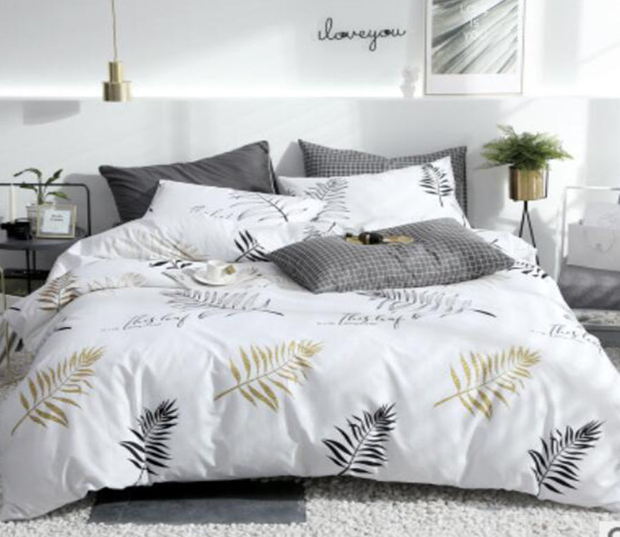 3D Leaves 16065 Bed Pillowcases Quilt