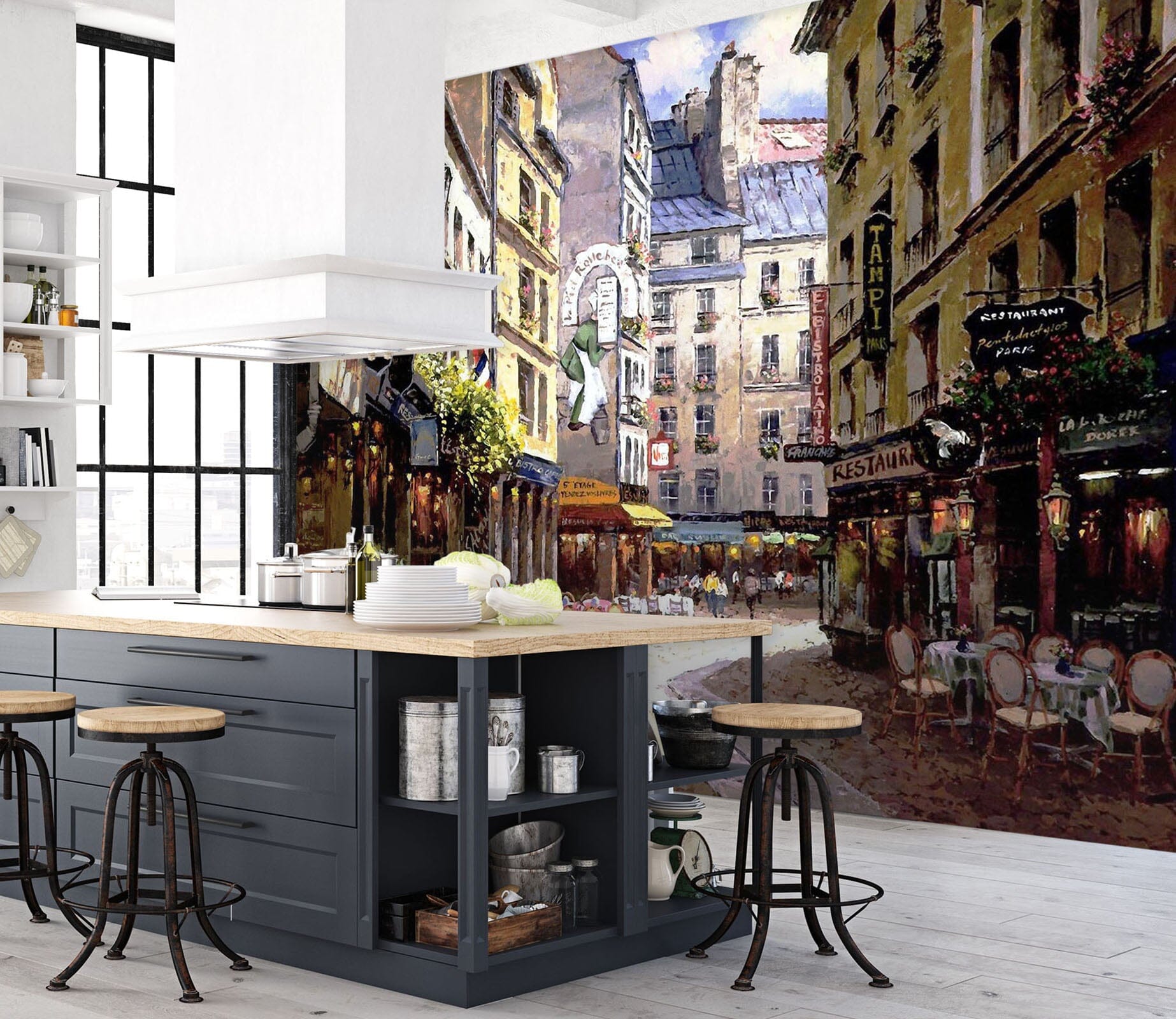 3D Oil Painting Street 150 Wall Murals Wallpaper AJ Wallpaper 2 