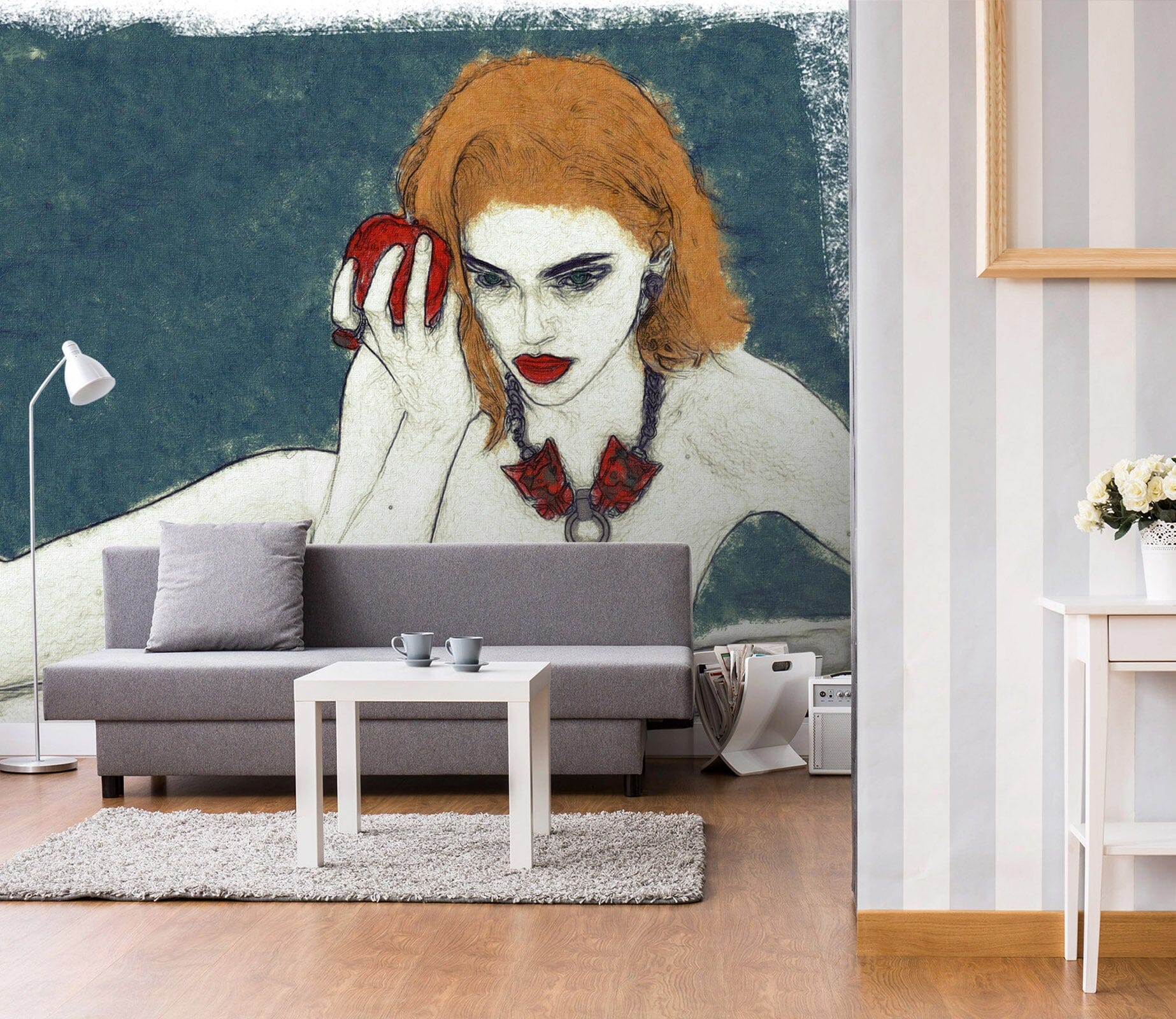 3D Long Hair Girl 1419 Marco Cavazzana Wall Mural Wall Murals Wallpaper AJ Wallpaper 2 