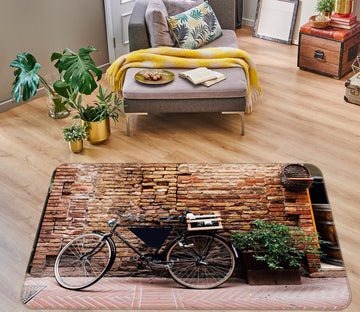 3D Brick Wall Bicycle 68014 Vehicle Non Slip Rug Mat