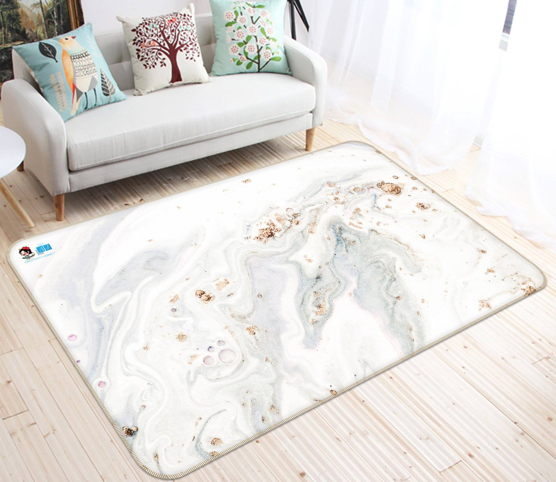 3D White Marble Texture 526 Non Slip Rug Mat Mat AJ Creativity Home 