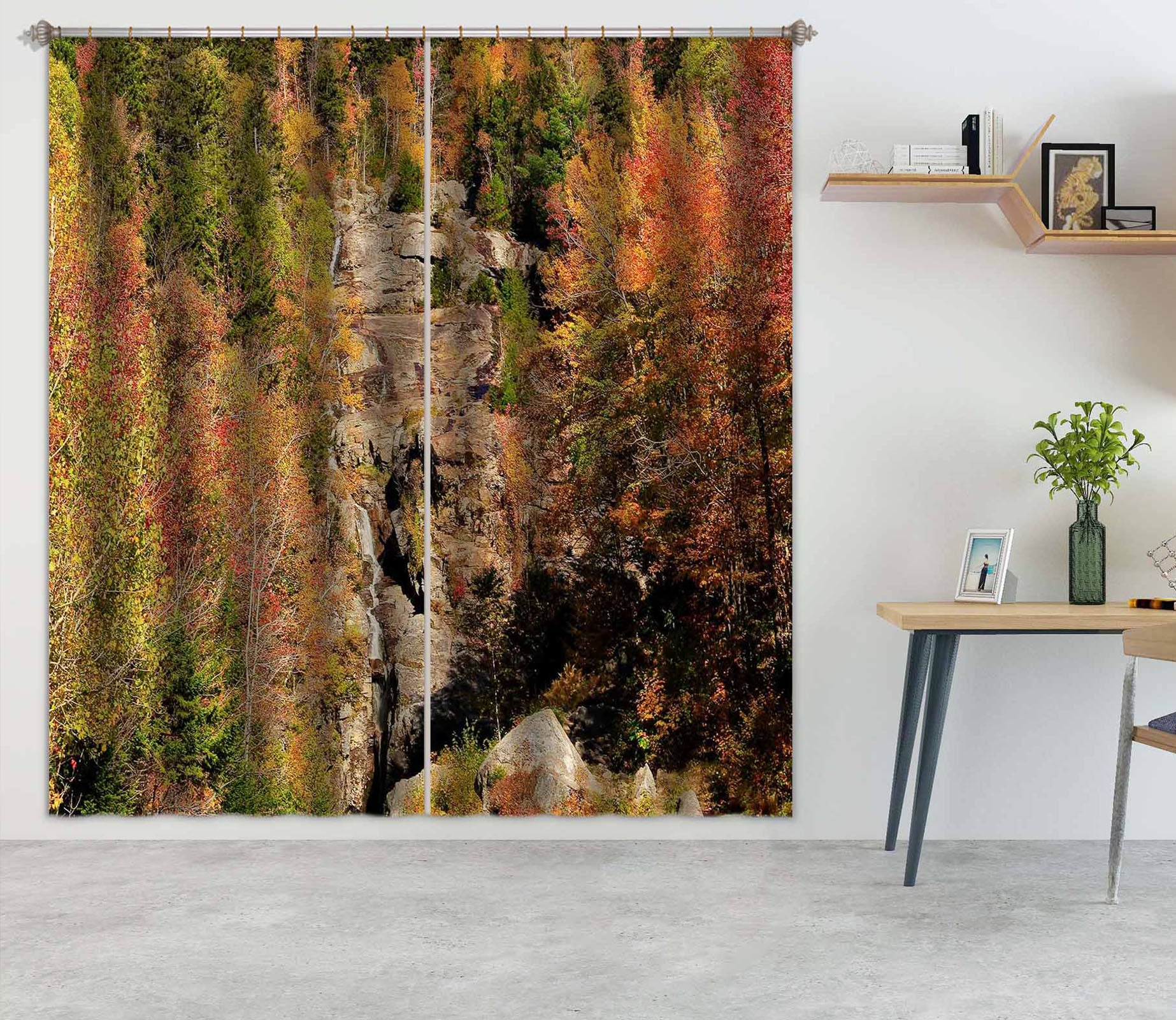 3D Roadside Falls 61236 Kathy Barefield Curtain Curtains Drapes