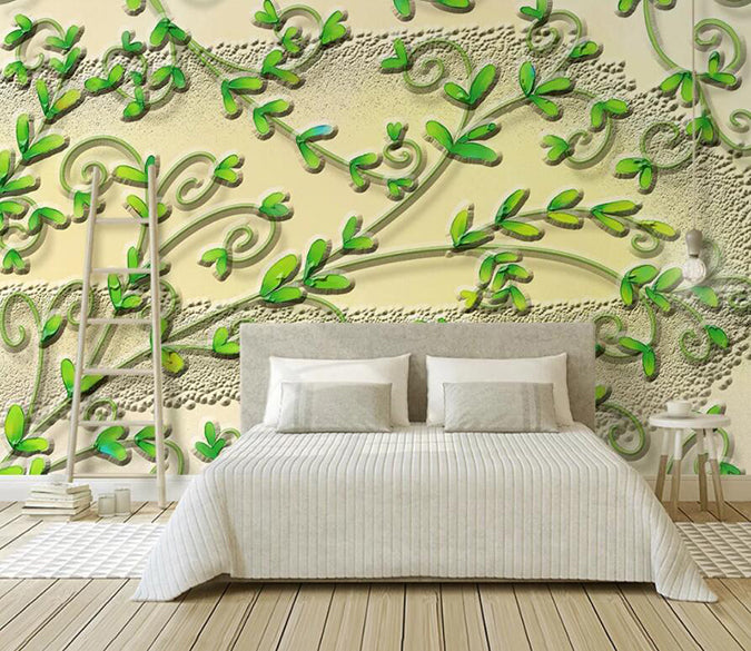 3D Green Leaf 3033 Wall Murals