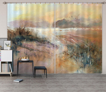 3D Splendid Mountains And Rivers 002 Anne Farrall Doyle Curtain Curtains Drapes Curtains AJ Creativity Home 