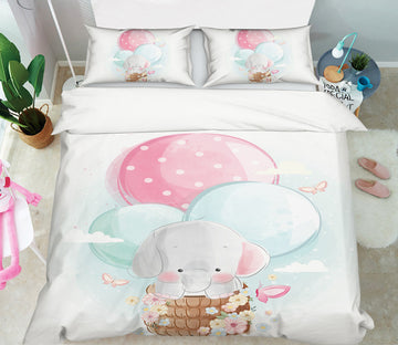 3D Balloon Elephant 59003 Bed Pillowcases Quilt