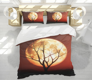 3D Moon Dead Tree 61027 Bed Pillowcases Quilt