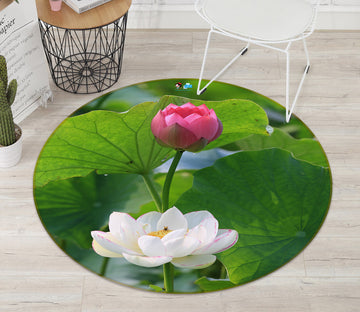 3D Lotus 69209 Round Non Slip Rug Mat