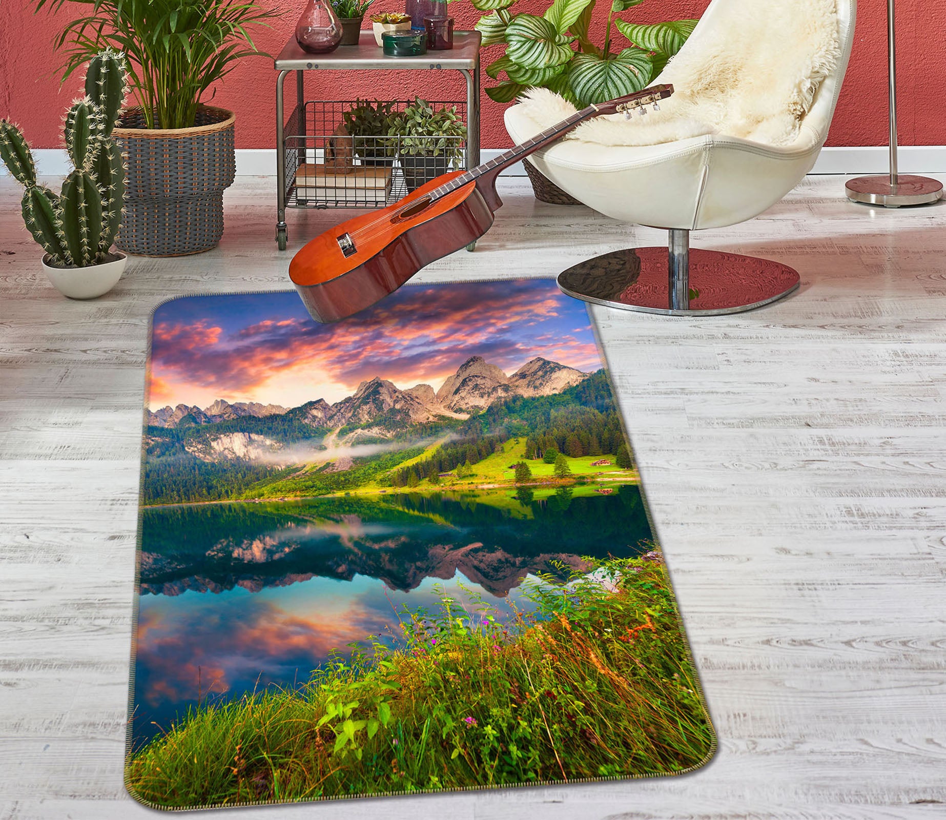3D Mountains 26133 Non Slip Rug Mat