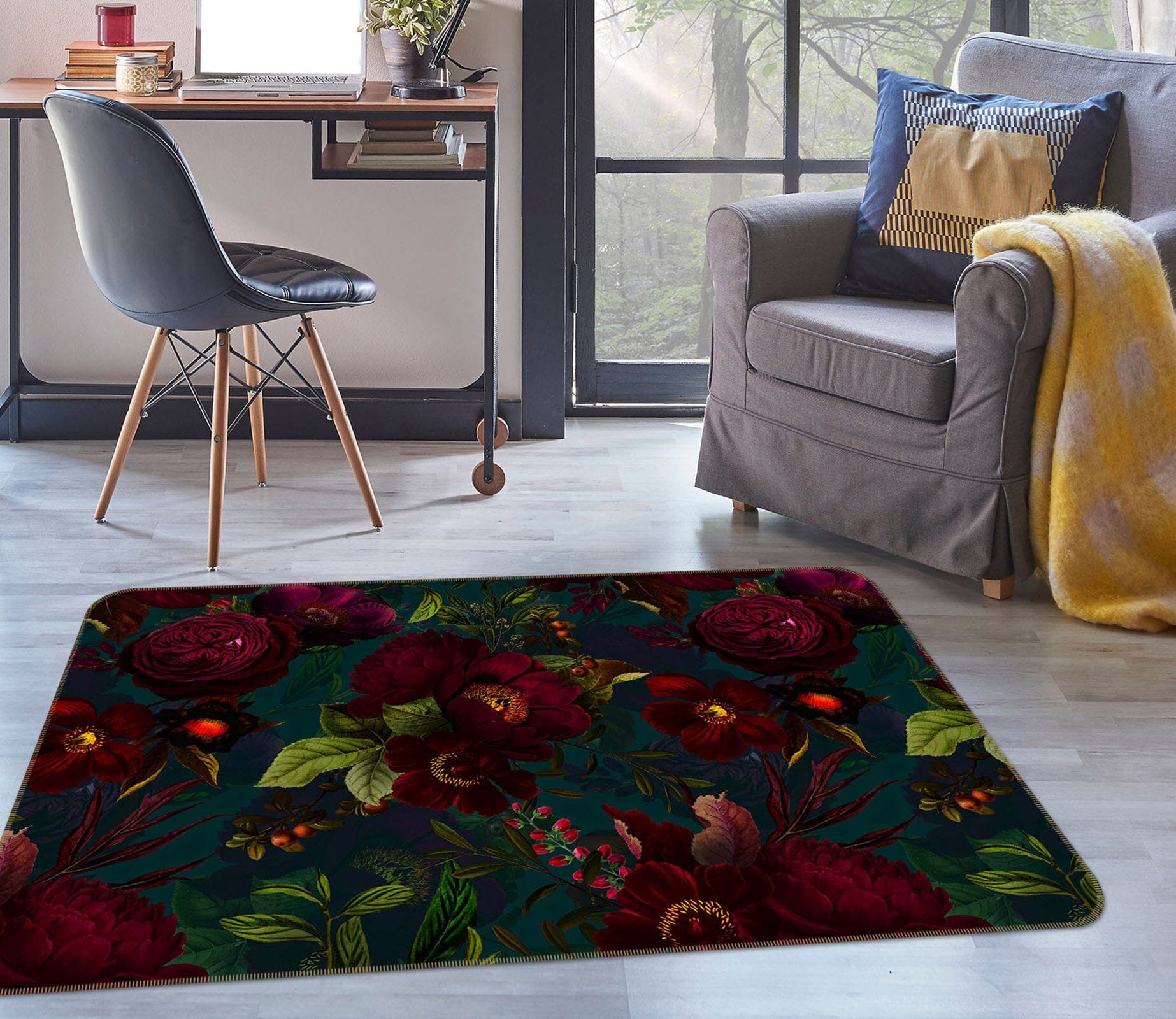 3D Quiet Flower 174 Uta Naumann Rug Non Slip Rug Mat Mat AJ Creativity Home 