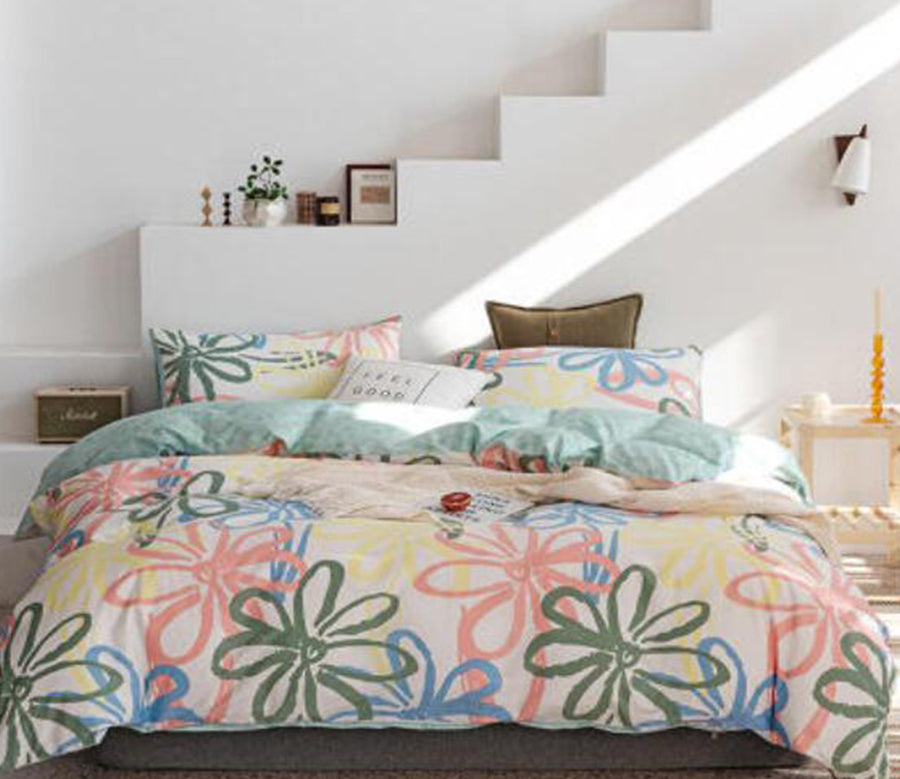 3D Line Flowers 30040 Bed Pillowcases Quilt