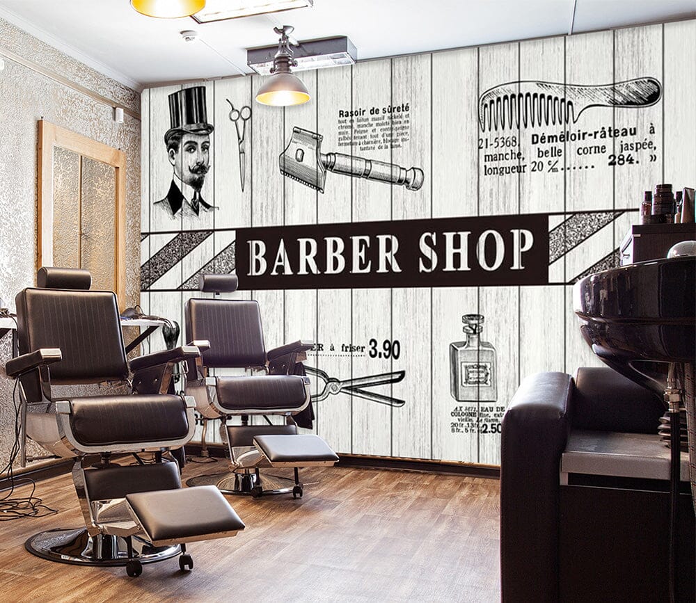 3D Comb Scissors 1402 Barber Shop Wall Murals Wallpaper AJ Wallpaper 2 