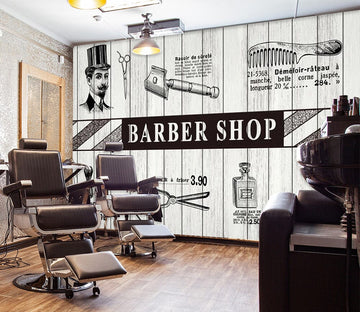 3D Comb Scissors 1402 Barber Shop Wall Murals Wallpaper AJ Wallpaper 2 