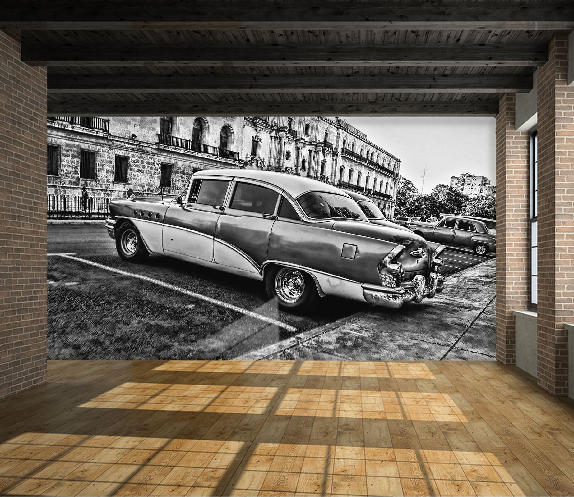 3D Auto Automobile 097 Vehicle Wall Murals